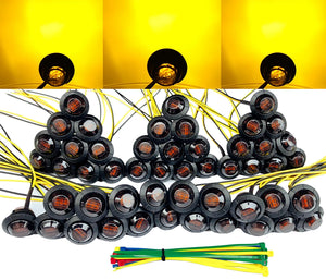 50PCS Inch Marker Smoked Amber Trailer Side Indicator Clearance