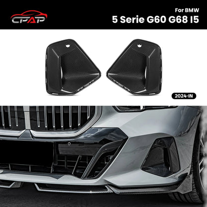 For BMW 5 Series G60 G68 Real Dry Carbon Fiber Front Side Fender
