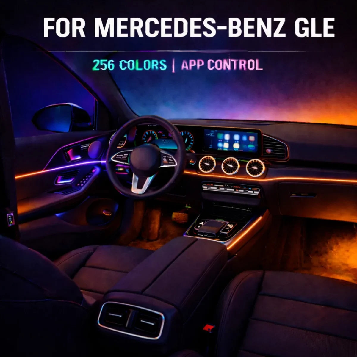 formercedes-benzgle 22IN1 RGB Interior Acrylic Ambient Hidden