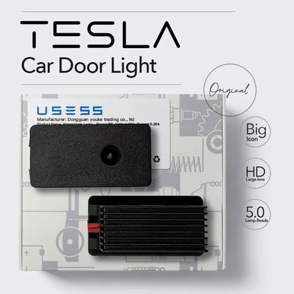 For Tesla Model3 2PCS Door Modely Models Hd Shadow Projector