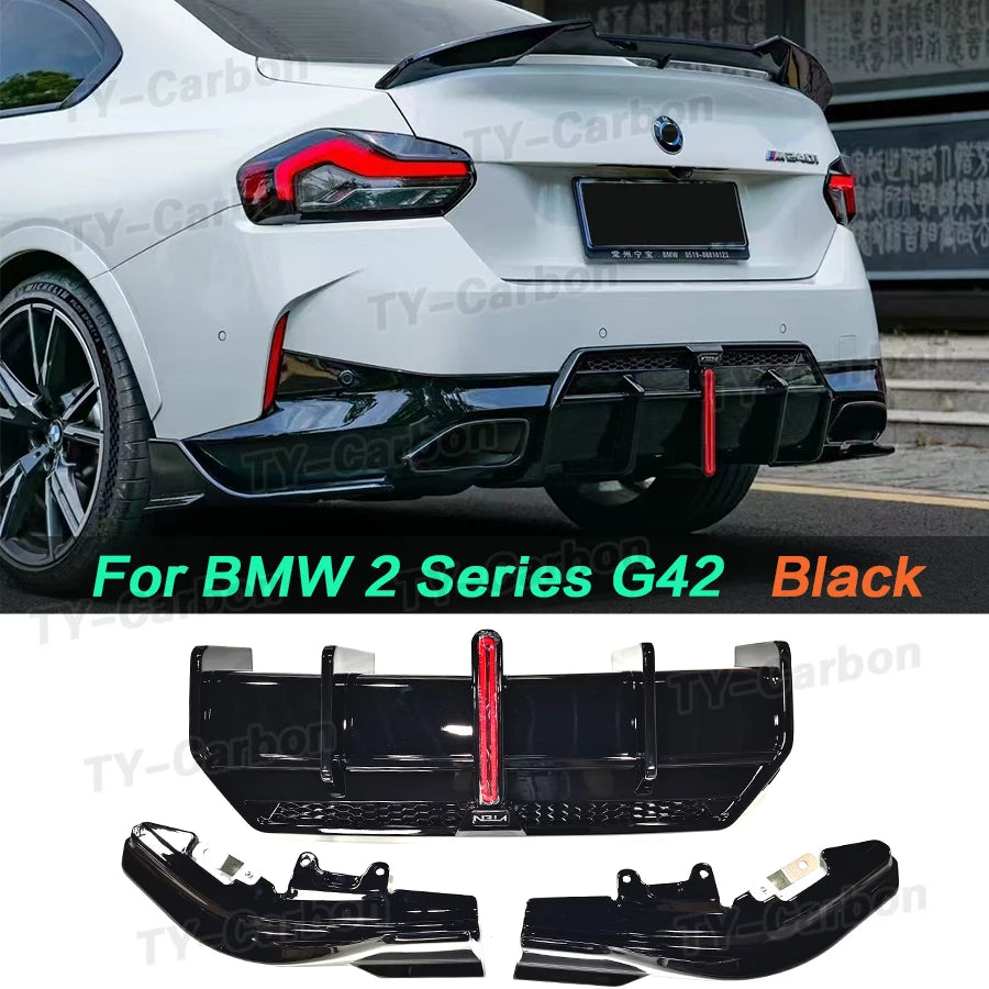For BMW 2 Series G42 M240I Rear Bumper Diffuser Lip Spoiler