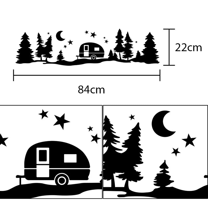 Trees Forest Vinyl Body Decal Sticker SUV Rv Van