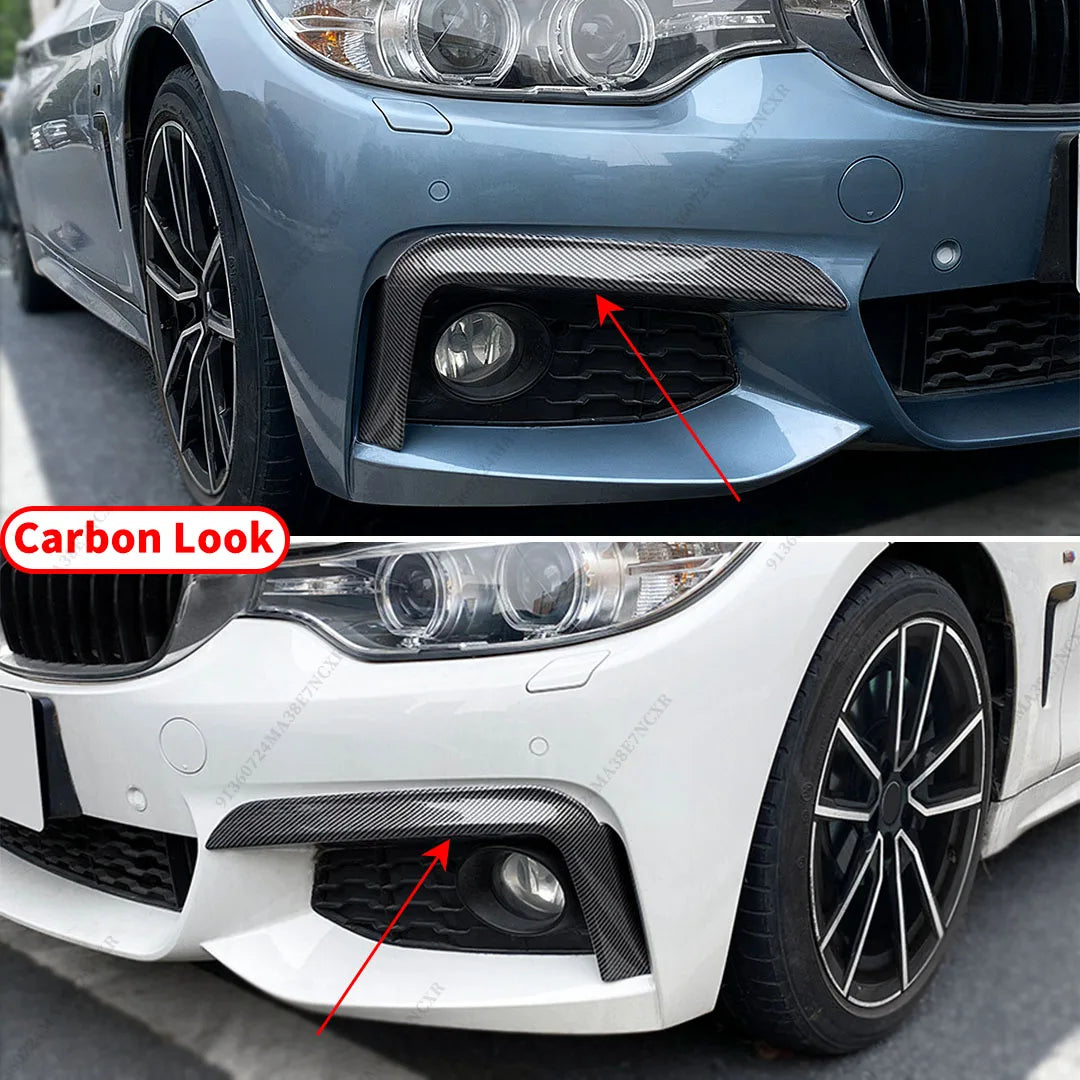 For BMW 4 Series F32 F33 Tuning Wide Body Kit Front Fog Eyebrow