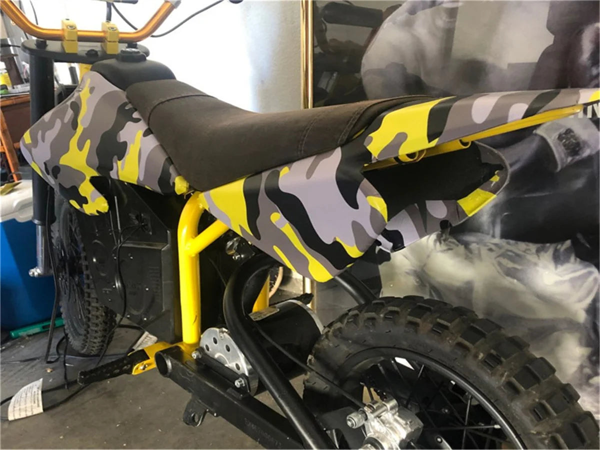 For Auto Motorcycle Body Diy Modification Yellow Camo Vinyl Wrap