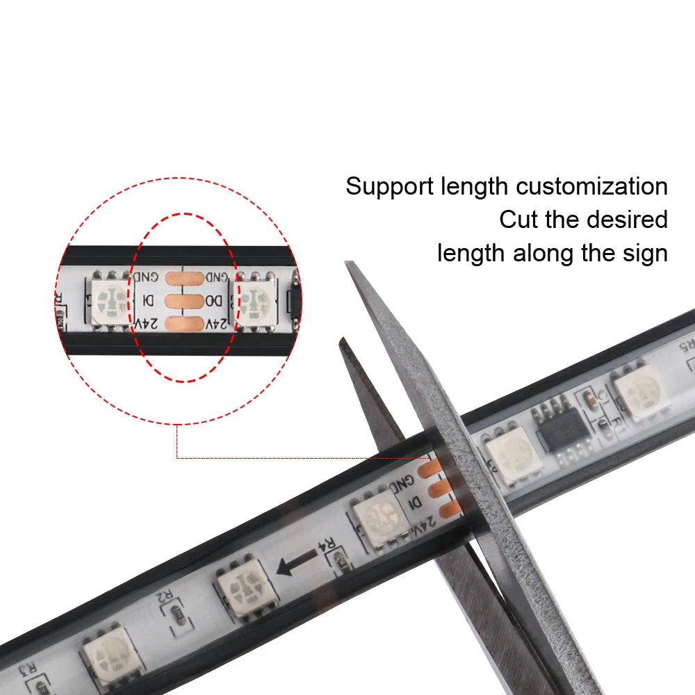 24V Truck Accessories Trailer Lights DRL Light Strip Flowing Streamer Warning Night Lighting Vans Bus Styling LED Ambien