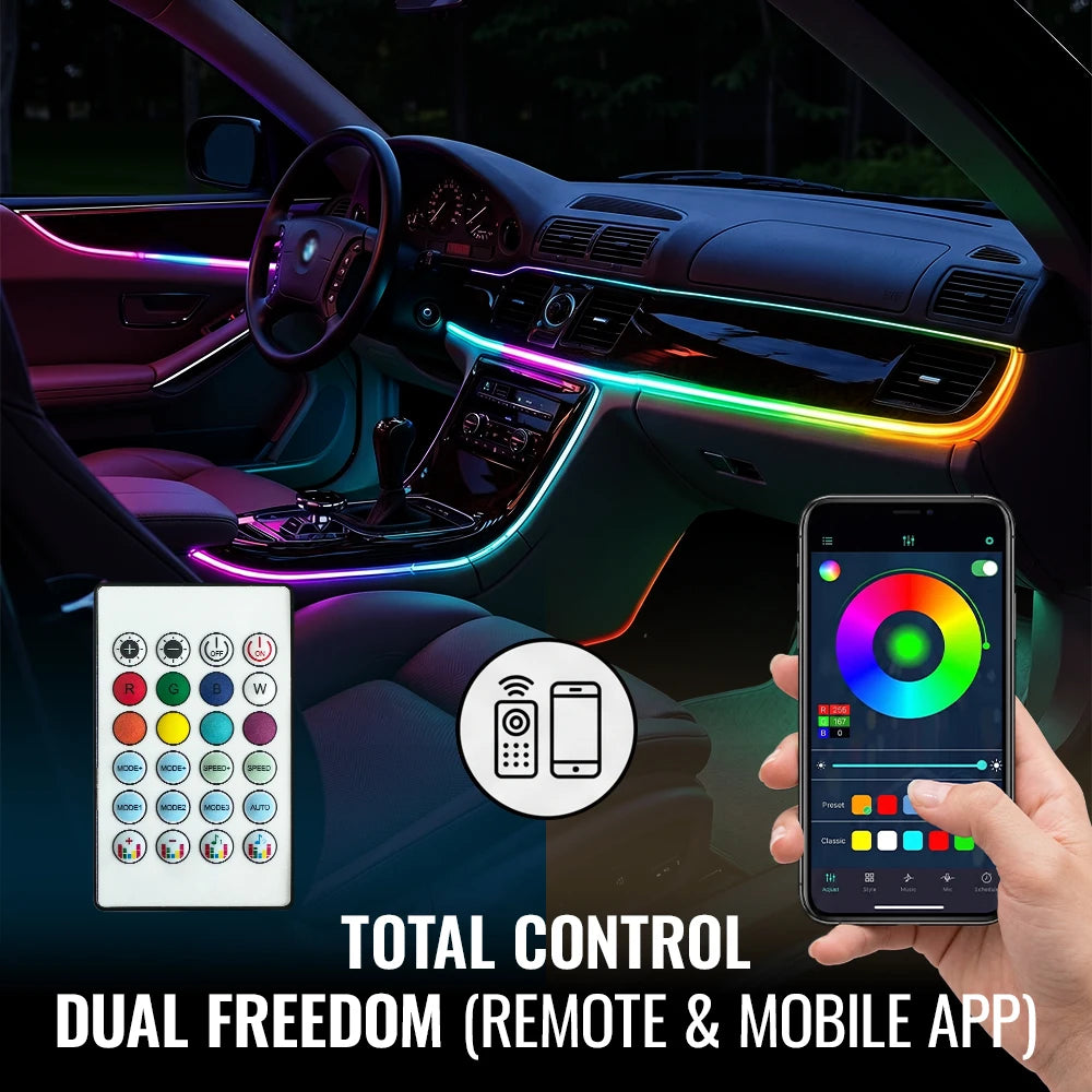 48 Ambient Footwell Long Leads Reach Every Door USB