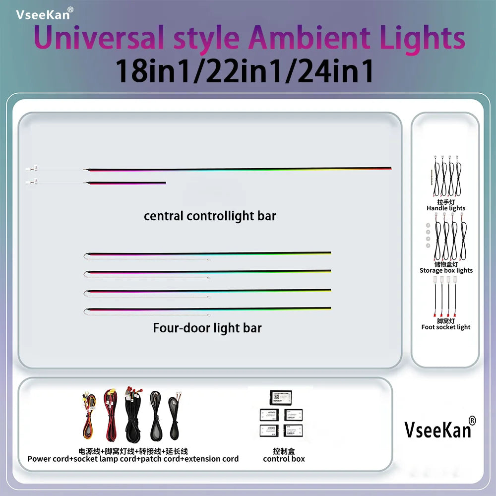 Ambient Lighting Kit Interior In Dual Zone Symphony Neon