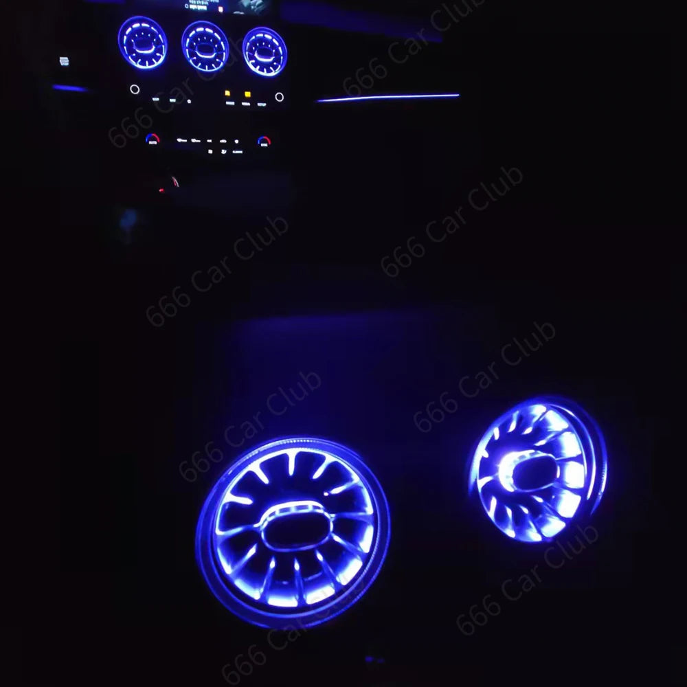 For Kia Stinger 12 Colours Air Vents RGB Ambient Turbine Shape