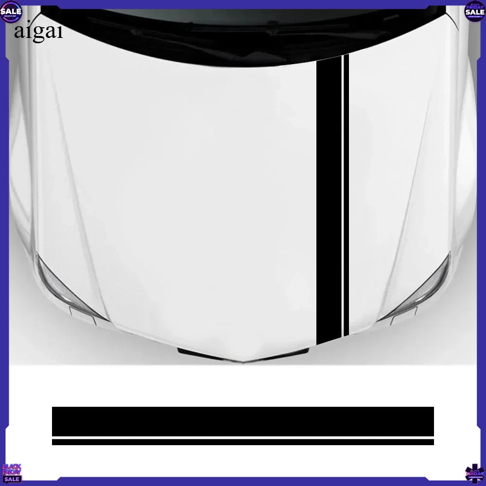For Pickup Trcks Bonnet Sticker Hood Racing Decals SUV Stripes