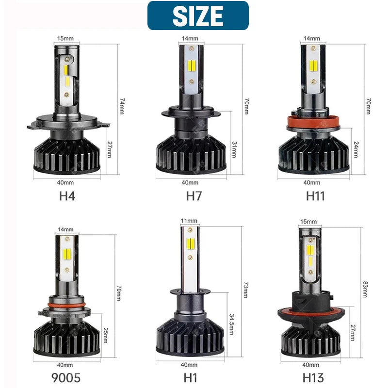 Engzea H4 H7 Color Changing Headlights 3000K 4300K 6000K