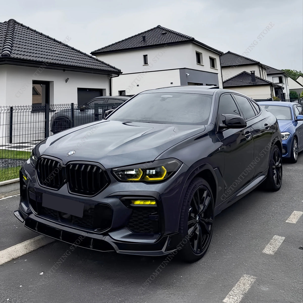 For BMW X6 G06 M50I M50D Front Bumper Splitter Lip Spoiler