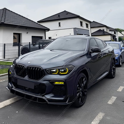 For BMW X6 G06 M50I M50D Front Bumper Splitter Lip Spoiler