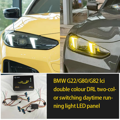 For BMW G80 M3 G82 M4 G80 G82 Lci Csl Yellow White Dual Color Drl
