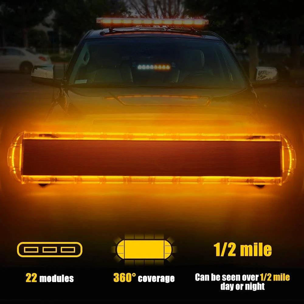 For 12V 48 Inch Rooftop Strobe Bar Trucks Pickcup Control Panel