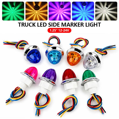 For Trailer Rv 12-24v Warning Indicator 1.25 Truck Side Marker