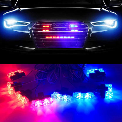 12 Front Grille Strobe 12V Flashing Emergency Warning Flash