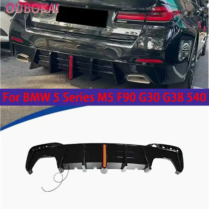 For BMW 5 Series M5 F90 G30 G38 540 Bright Black Rear Bumper
