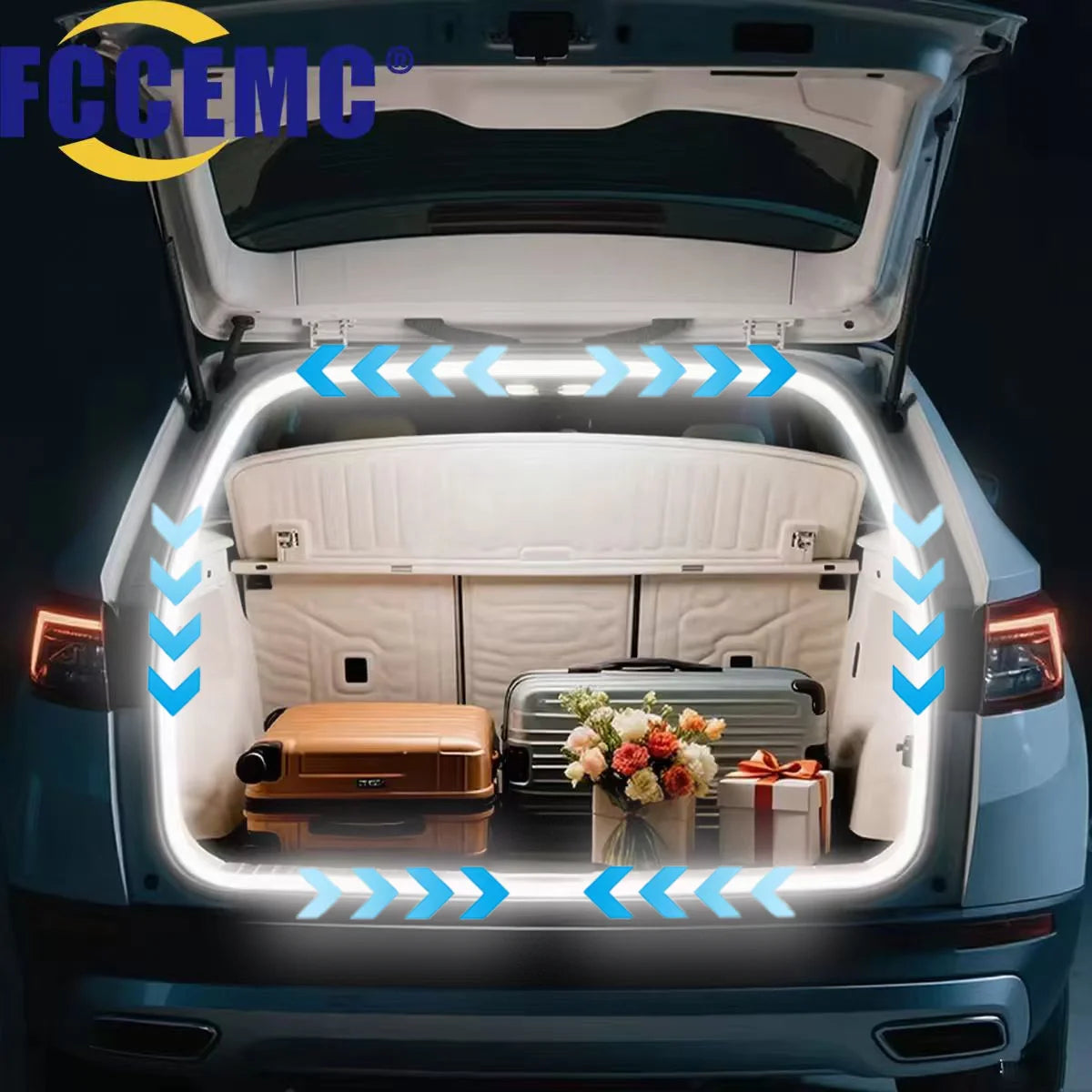 Trunk Lighting Strip Flow Welcome Ambient Mood Automatic On