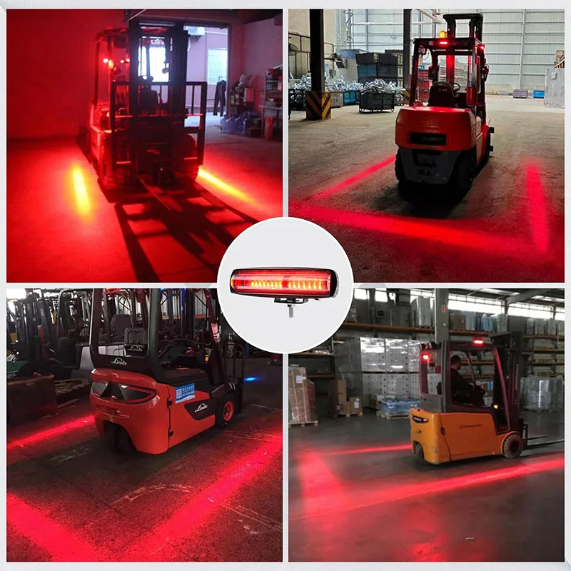 30W Forklift 15LED Warehouse Warning Red Danger Area Truck
