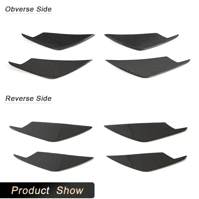 For BMW G80 M3 G82 G83 Dry Carbon Fiber Front Bumper Canards
