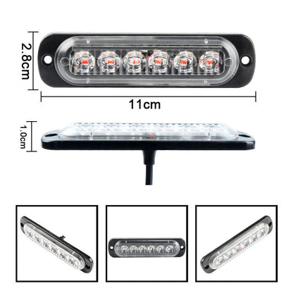 4PCS Grill Red Blue Emergency Remote Wireless Control Flash