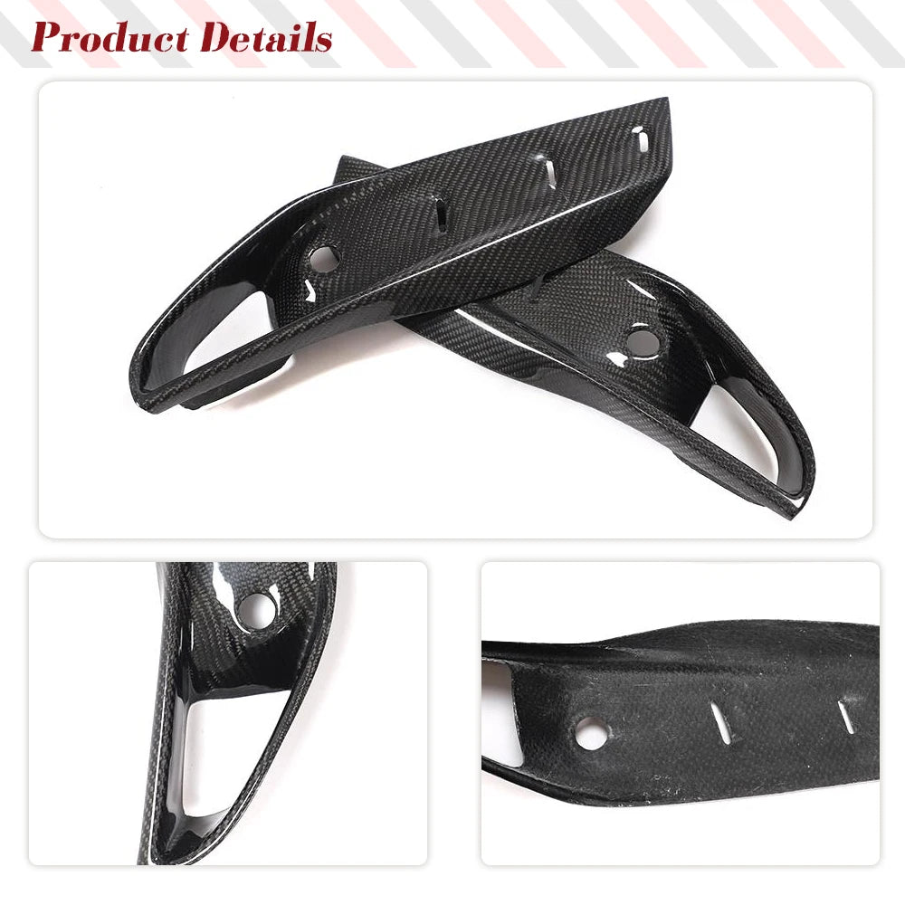 For BMW F85 X5M F86 X6M Dry Carbon Fiber Front Bumper Canards