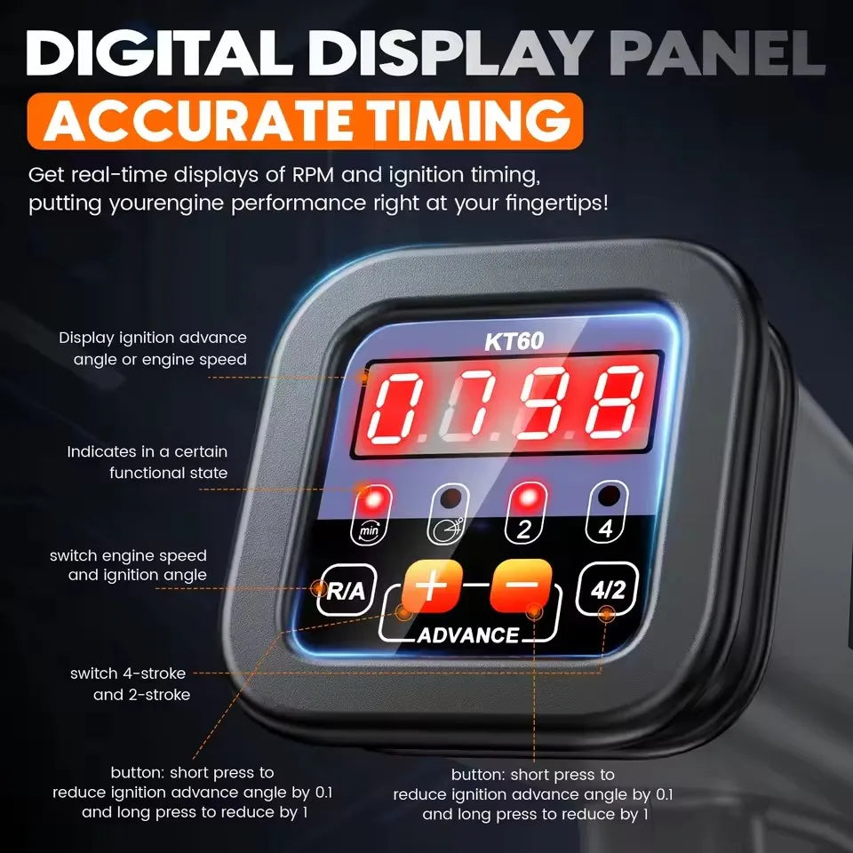 Kzyee KT60 Digital Stroke Petrol Engine Timing 12V Ignition