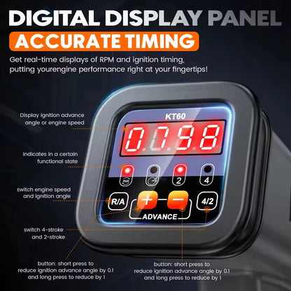 Kzyee KT60 Digital Stroke Petrol Engine Timing 12V Ignition
