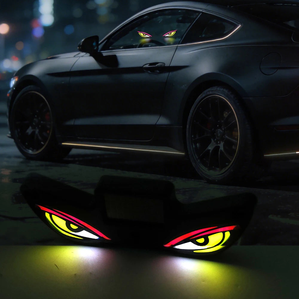 Solar Ambient Windshield Warning Flashing Signal Indicator Devil