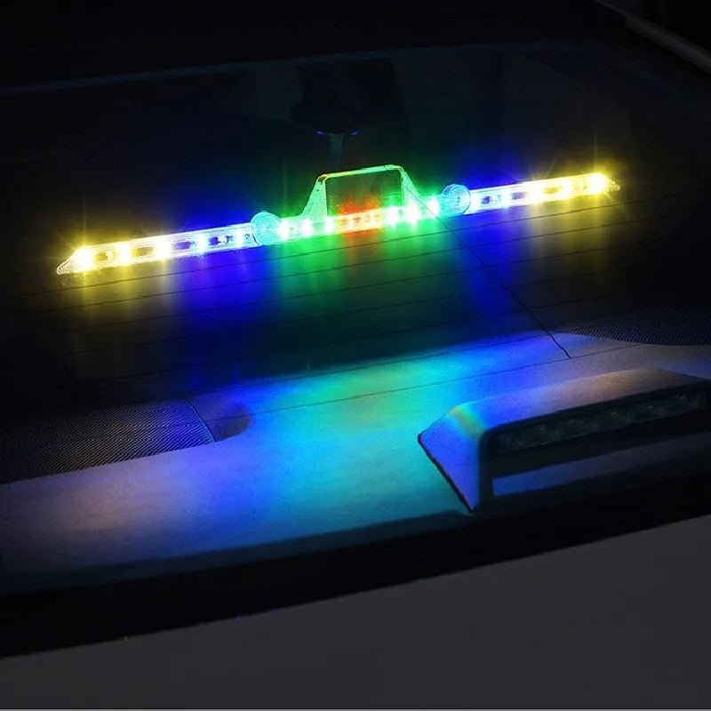 Solar Visor Strobe Flashing Interior Windshield Triangle Frame