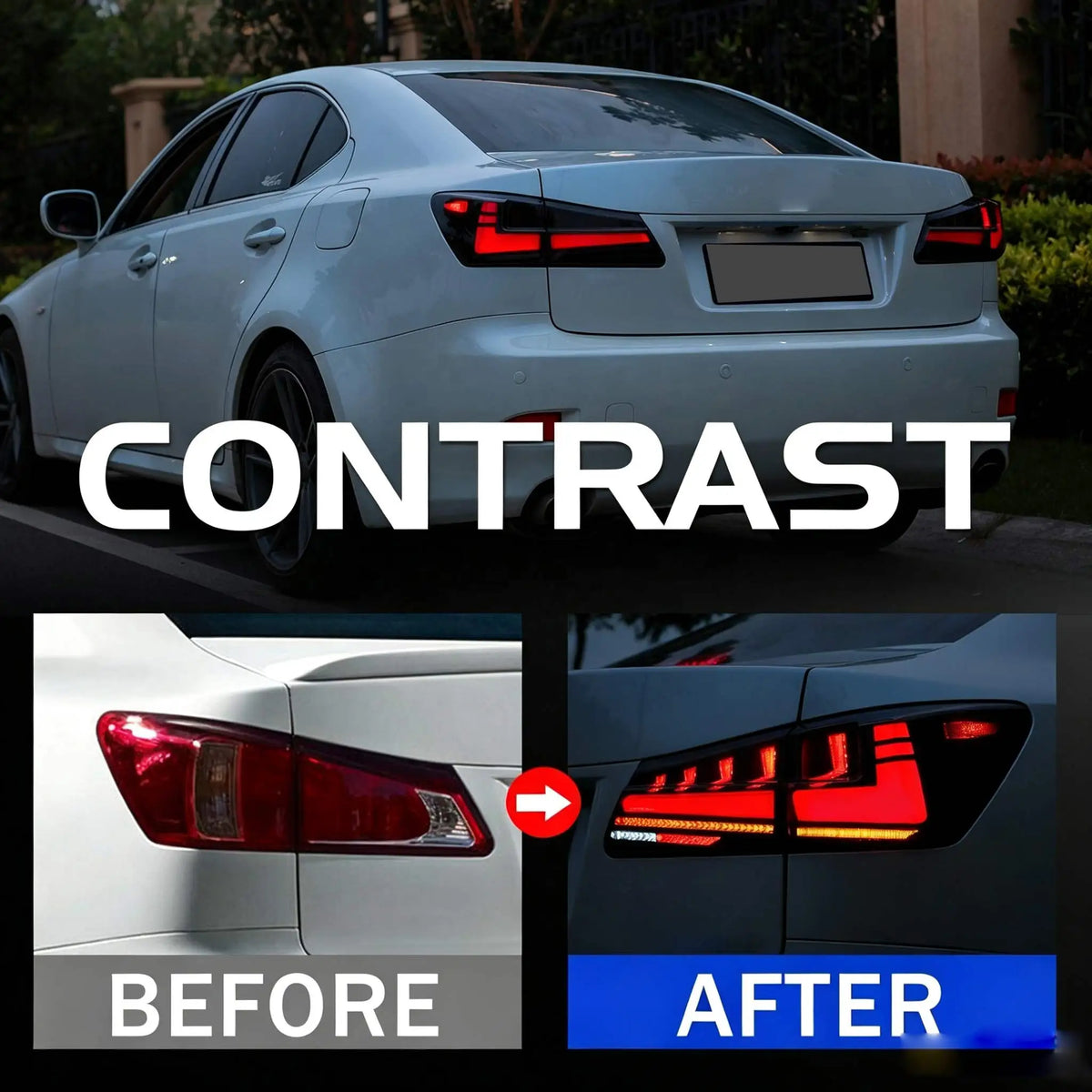 For Lexus IS250 IS300 2006-2012 LED Taillight Modification