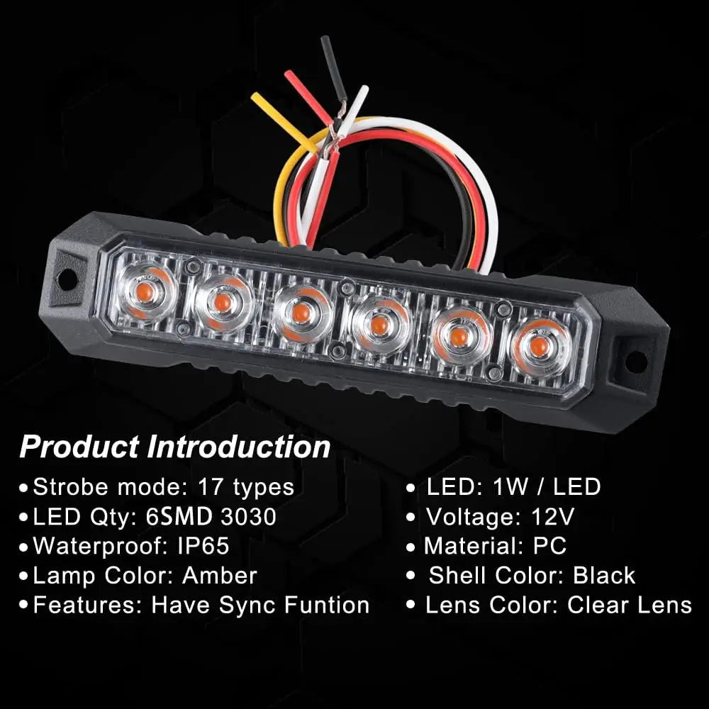 Strobe MINI Grille Head Emergency Beacon Hazard Warning Surface