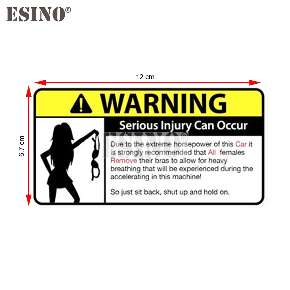 For Heavy Breathing Pvc Waterproof Creative Funny Warning Female