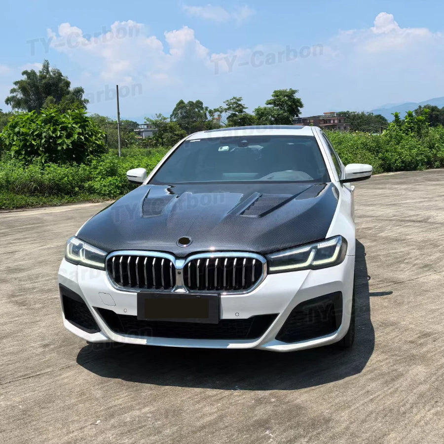For BMW M5 F90 530I G30 Real Carbon Fiber Front Bonnet Hood G38