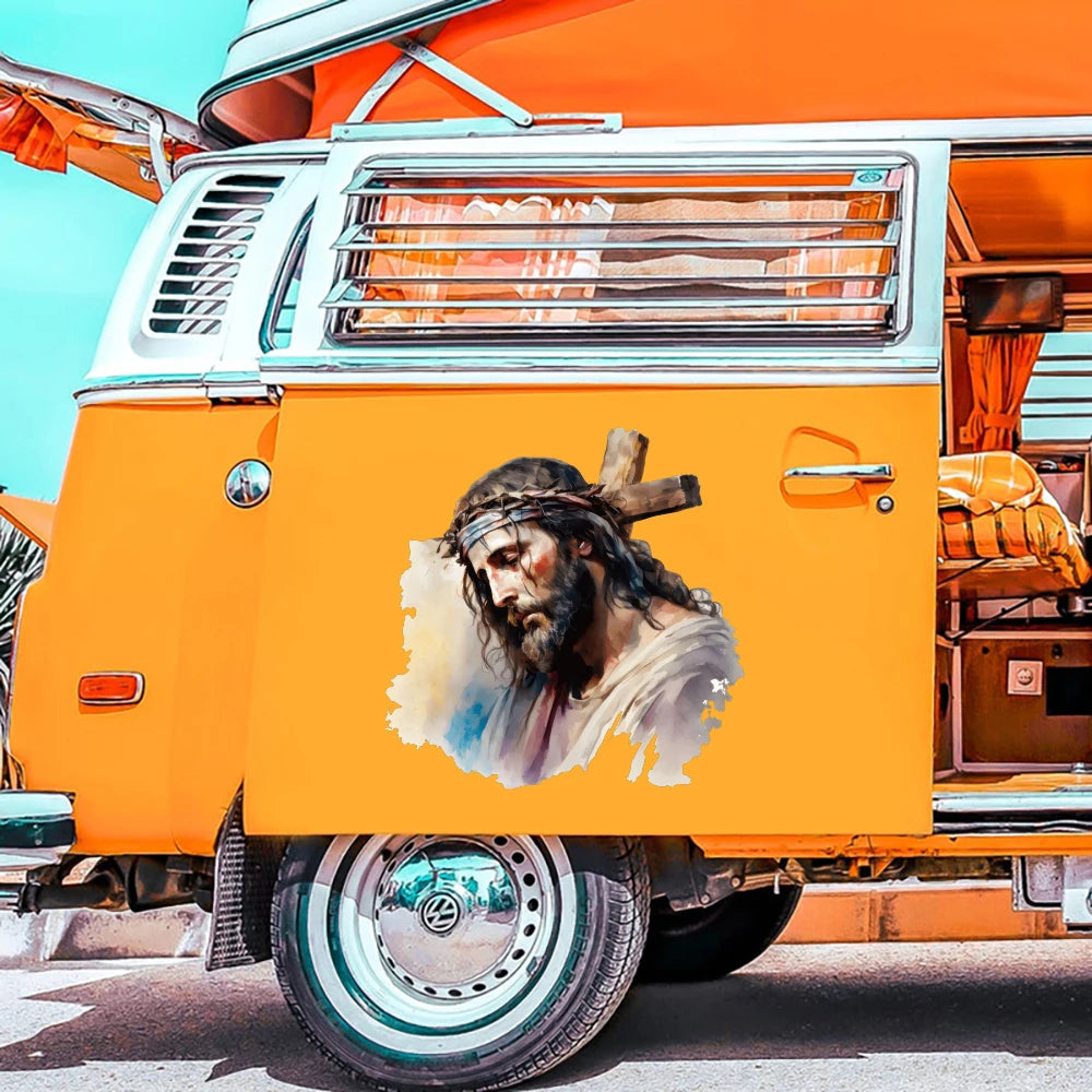 For Bumper Hood Bonnet Decor Large Jesus Cross Sticker Decal