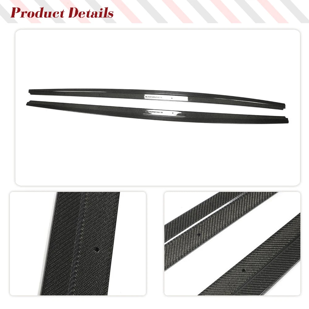 For BMW 5 Series F10 M-Sport Carbon Fiber Side Skirt Extension