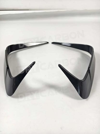 For BMW 8 Series F91 F92 Dry Carbon Fiber Rear Bumper Canards