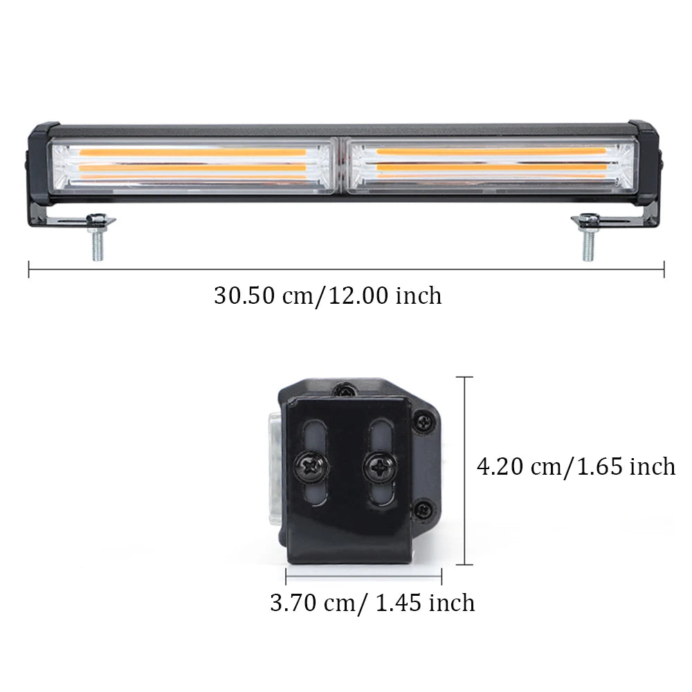 2-section Cob Work Strobe Warning Modes 12V 24V Cigarette