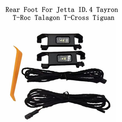 For T-ROC Jetta Polo T-Cross Enyaq 2PCS Rear Footlight Footwell