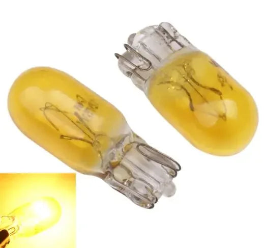 10PCS Yellow Color T10 W5W Halogen Bulbs 194 158