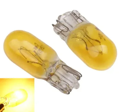 10PCS Yellow Color T10 W5W Halogen Bulbs 194 158