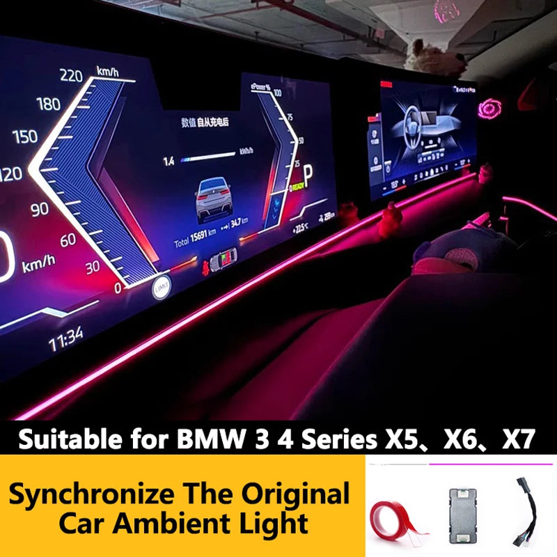 For BMW Instrument Ambient Lighting BMW Series X5 X6 X7 M3 M4