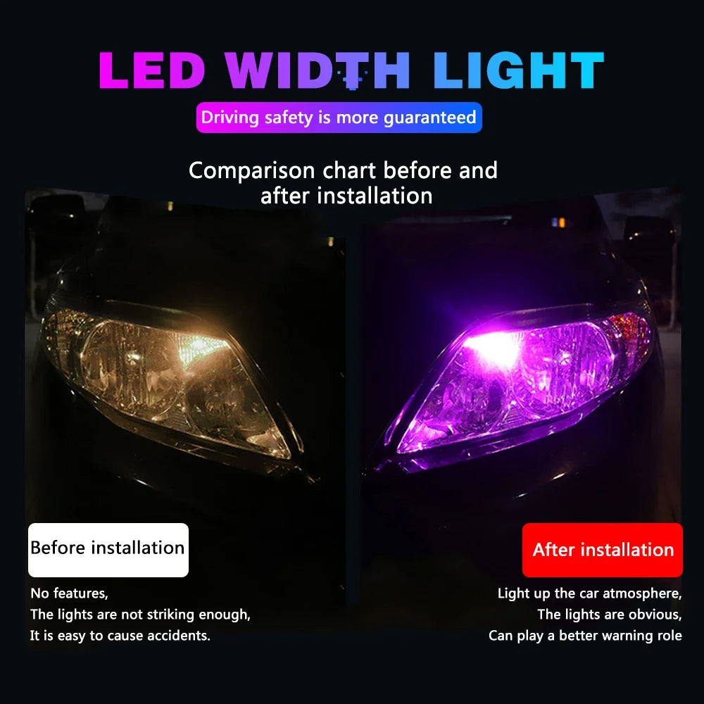 10PCS T10 W5W Canbus Glass Cob Dome Reading Bulb