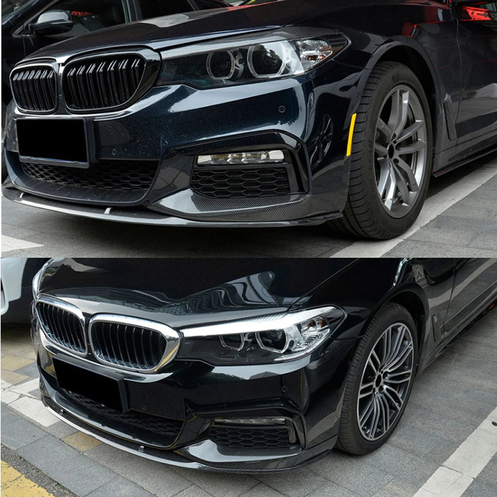 For BMW 5 Series G30 G31 Real Carbon Fiber Front Bumper Lip