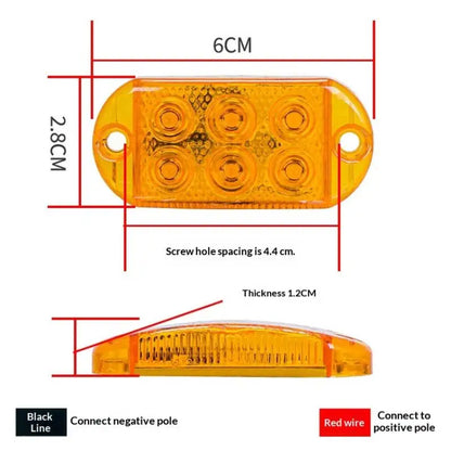 Set 12-80v Trailer Truck Signal Indicator 6leds high-brightness