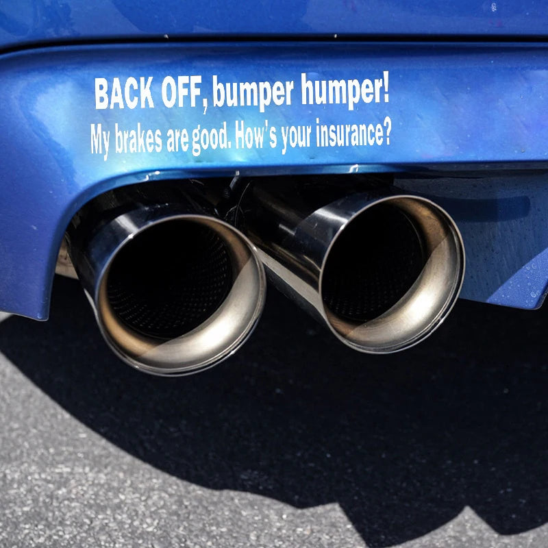 Back Off Bumper Humper Tailgate Funny Truck Window Vinyl