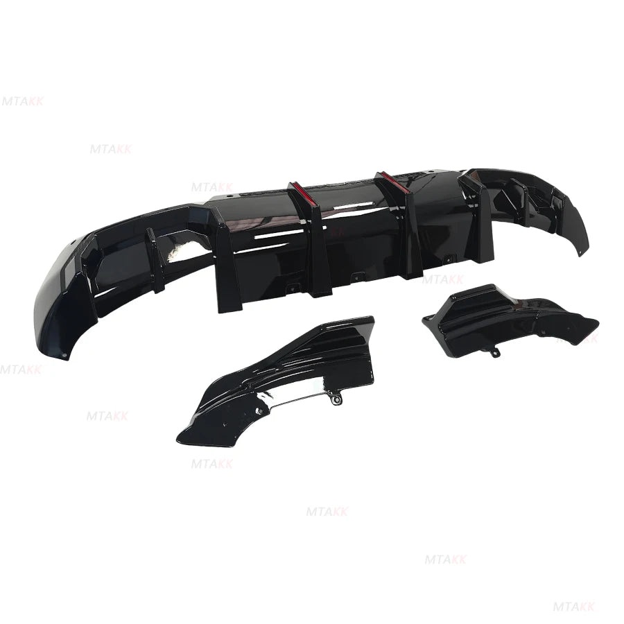 For BMW X3 G45 G48 2025+ Vten Bright Black Rear Diffuser Bumper