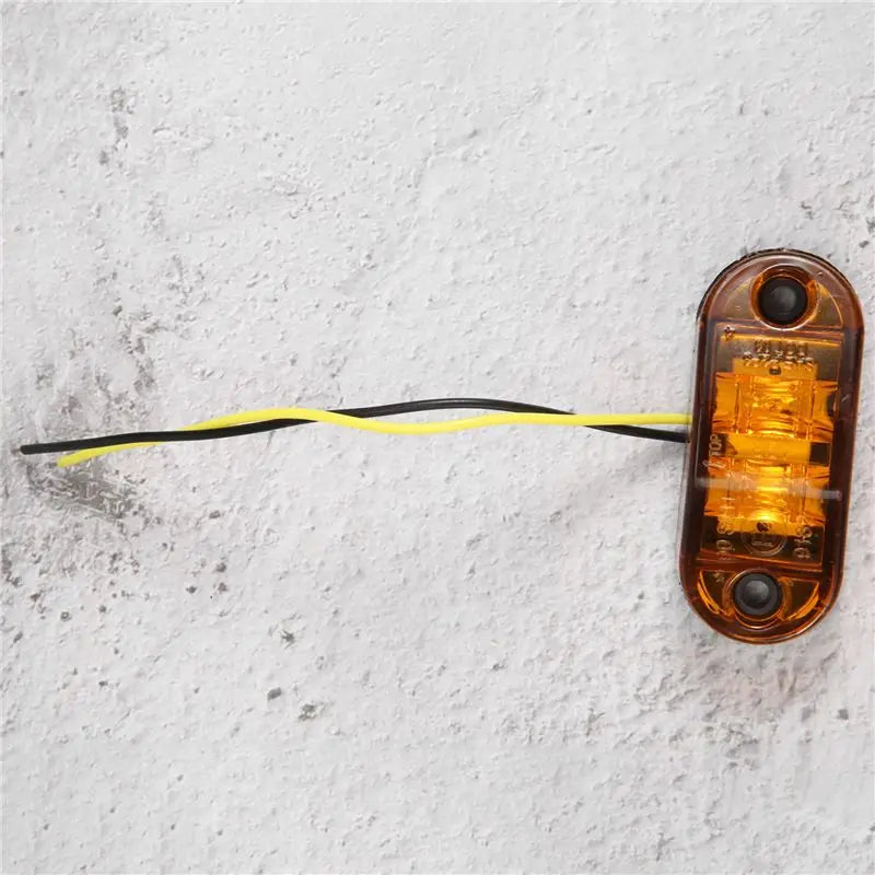 t-top-rated-10pcs Amber Oval Clearance Trailer Truck Side Marker