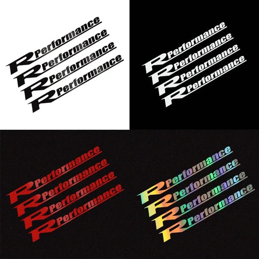4PCS 1SET Wheels Stickers Rim Wheel Hub Body Racing
