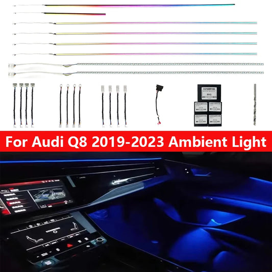 For Audi Q8 2019-2023 Hidden Built-in In Ambient Lighting Kit